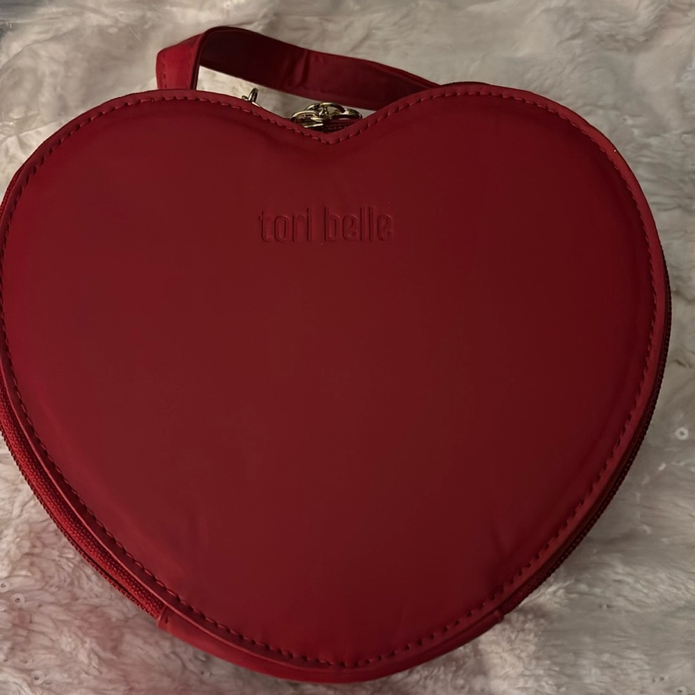 Tori Belle Red Heart Clutch